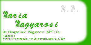 maria magyarosi business card